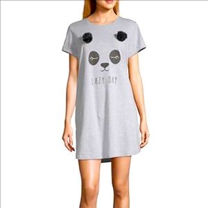 Panda lazy day sleep shirt night shirt  sz L f16